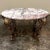 French Antique Italian Painted Wrought Iron Marble Top Coffee Table For Sale - Image 3 of 12