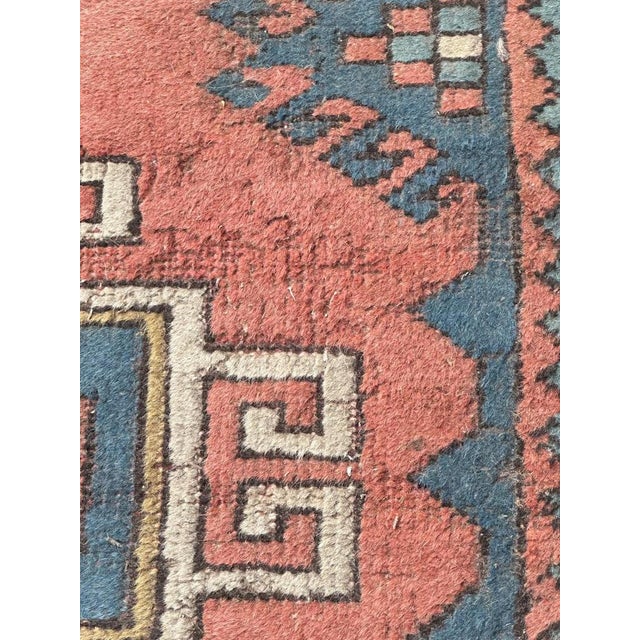 Blue Vintage Turkish Distressed Bobyrugs Kars Runner, 1980s For Sale - Image 8 of 14