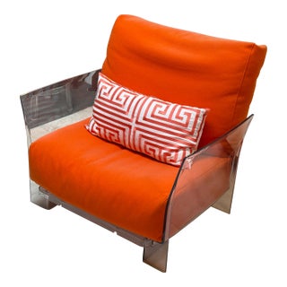 Piero Lissoni for Kartell Pop Outdoor Armchair, Orange For Sale