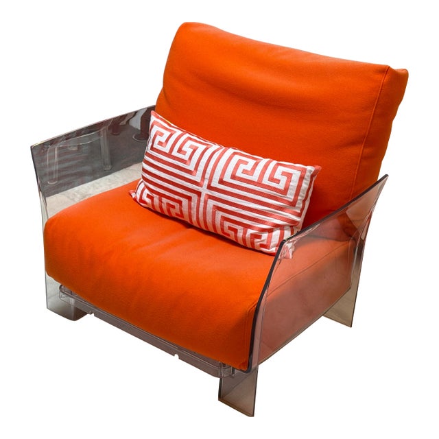Piero Lissoni for Kartell Pop Outdoor Armchair, Orange For Sale