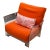 Piero Lissoni for Kartell Pop Outdoor Armchair, Orange For Sale