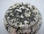 Mid 20th Century Wood Inlaid Mother of Pearl Black & White Shell Round Lidded Trinket Box For Sale - Image 5 of 10