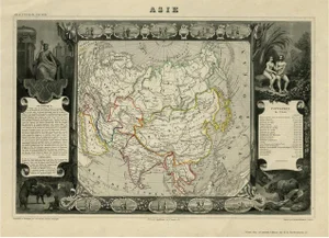 Antique Map of Asia, 1854