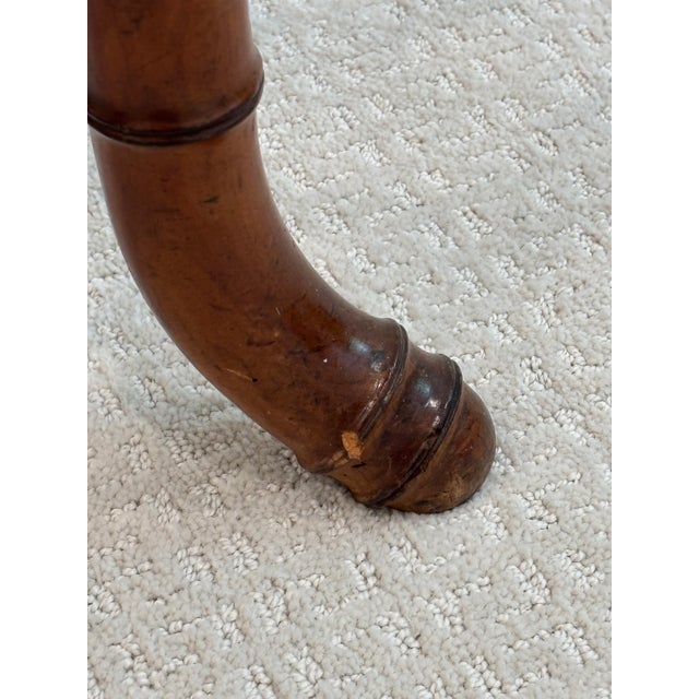 Antique Aesthetic Movement Faux Bamboo Chinoiserie Style Side Table With Drawer For Sale - Image 15 of 18