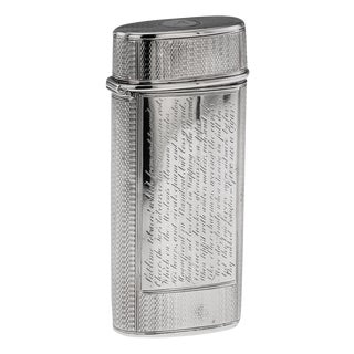 19th Century Victorian Silver Cigar Case, John Teare, London, 1831 For Sale