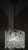 1990s Antique Brass Metal Frosted Glass Single-Light Chandelier, 1990s For Sale - Image 5 of 8
