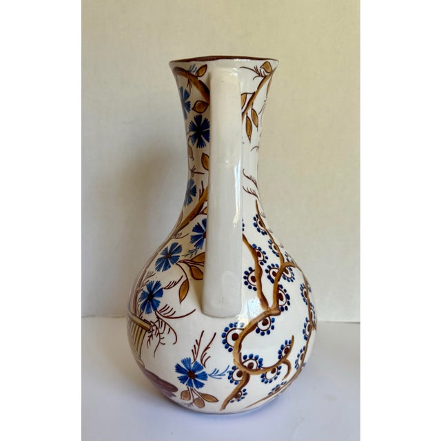 Vintage Spanish Hand-Painted Ceramic Pitcher For Sale - Image 11 of 12