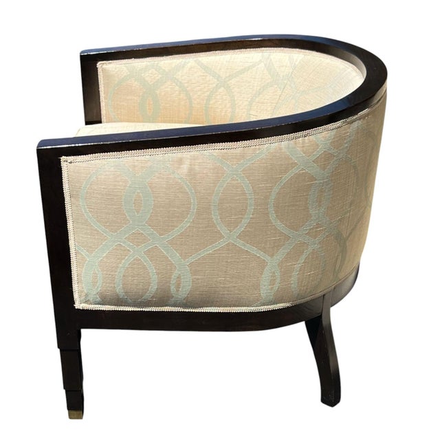 Late 20th Century Late 20th Century Pair of Art Deco Style Tub Chairs With Loose Cushions For Sale - Image 5 of 17
