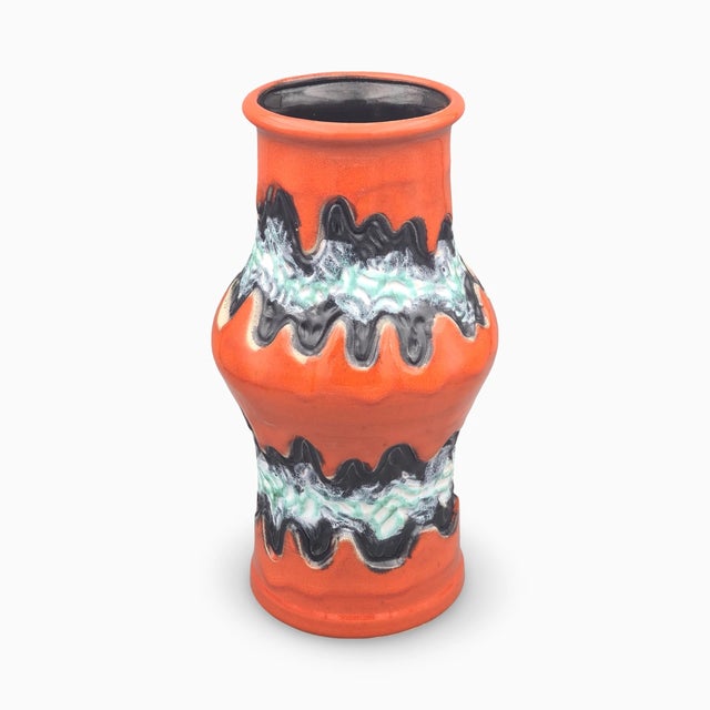 Large Orange Fat Lava Ceramic Model 688/30 Vase from Dümler & Breiden, West Germany, 1970s For Sale - Image 6 of 18