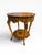 French Vintage Italian Marquetry Two-Tier Side Table With Drawer & Bronze Mounts For Sale - Image 3 of 14