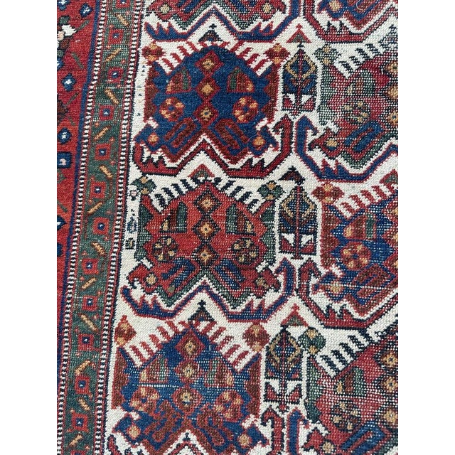 Afshar Cotton and Wool Rug, 1920s For Sale - Image 10 of 18