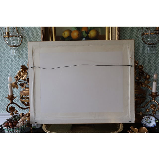 Brown Hermine S. Signed Midcentury Folk Art Watercolor & Gouache, Woman and Child For Sale - Image 8 of 8