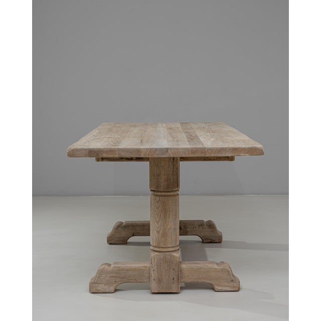 20th Century French Oak Trestle Dining Table For Sale - Image 9 of 18