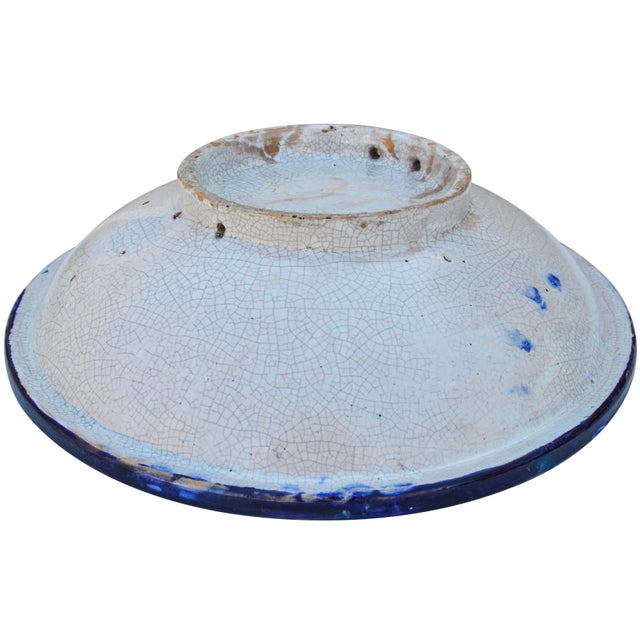 Ceramic Late 19th Century Large Blue Moorish-Patterned Ceramic Decorative Plate For Sale - Image 7 of 7