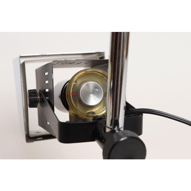 Vintage Chrome Adjustable Table Lamp With Articulating Shade by Robert Sonneman For Sale - Image 13 of 18