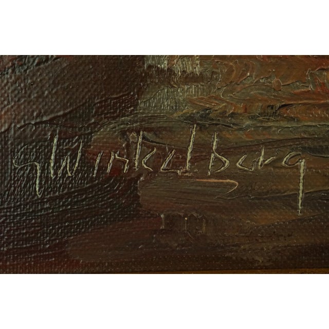 G. Winkelberg, Landscape View of Amsterdam, 1920s, Oil on Canvas, Framed For Sale - Image 16 of 18