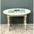 Modern Vintage Turned Wood Table With Ceramic Top For Sale - Image 3 of 12