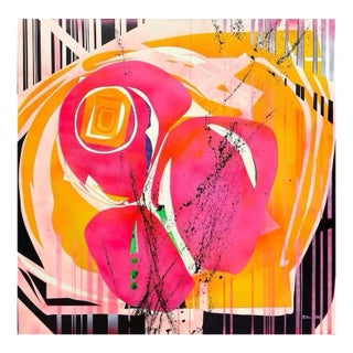Camille Patha “Punch” 60 X 60” Painting Feature Tacoma Art Museum Book Cover For Sale