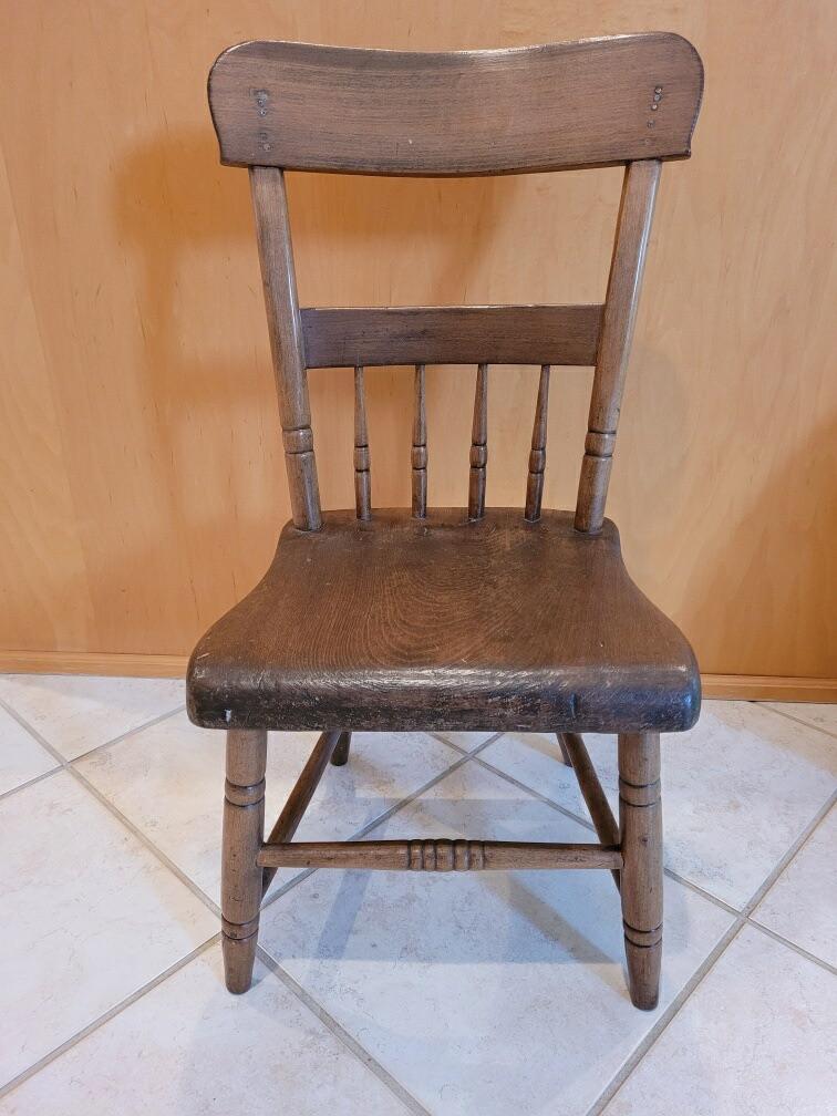 vintage children's wooden chairs