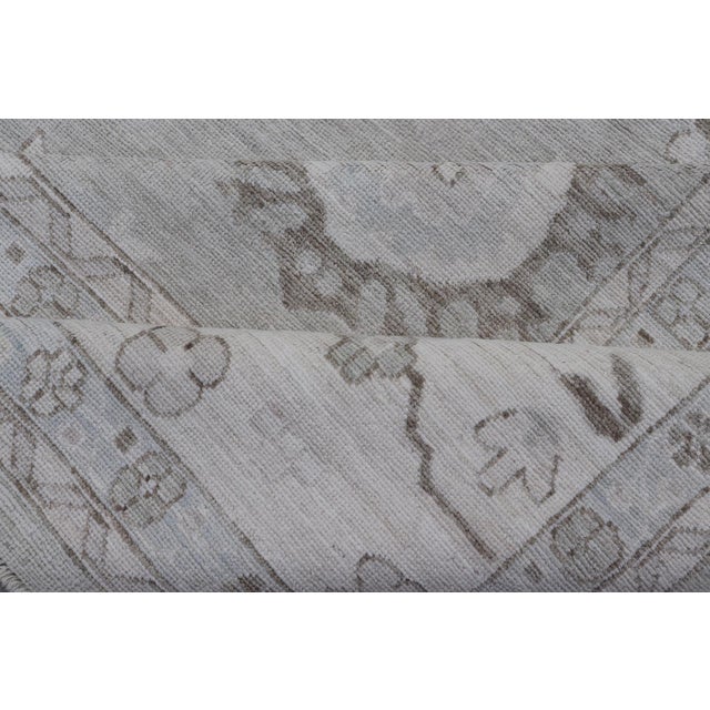 Large Oushak Rug With Soft Gray and Subtle Ivory and Sage Accents 11'10 X 17'5 For Sale - Image 11 of 12