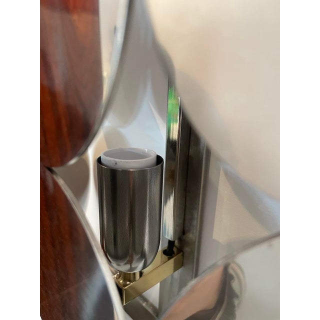 Mirror Effect Wall Light in Metal, 1980 For Sale - Image 11 of 15