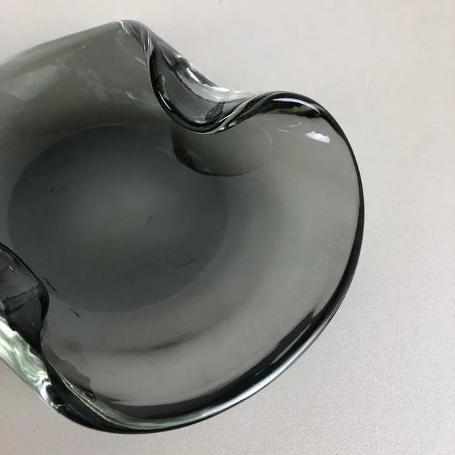 Black Murano Glass Shell Bowl by Antonio Da Ros for Cenedese, Italy, 1960s For Sale - Image 8 of 18