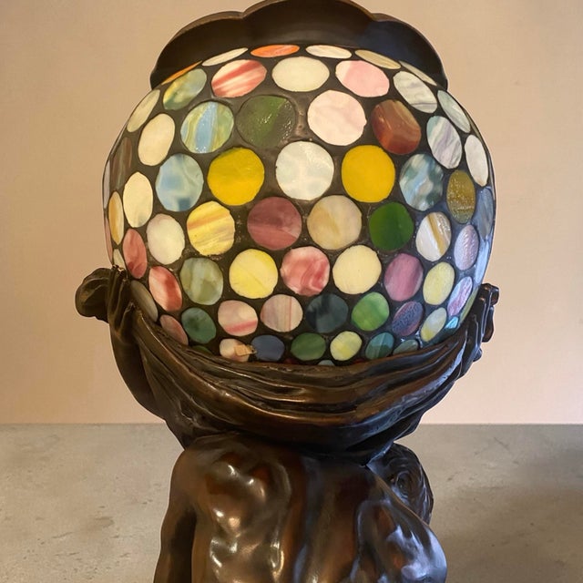 1900s Art Nouveau Bronze Floor Lamp, After Gustave Gurschner For Sale - Image 12 of 12