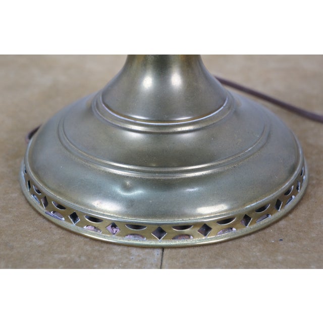 Antique Aladdin Mantle Lamp Co Brass Converted Hurricane Oil Lantern Lamp 20" For Sale - Image 15 of 18