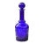 Mid 20th Century Handmade Cobalt Blue Textured Art-Glass Decanter For Sale