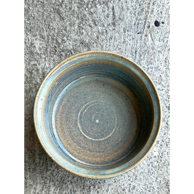 Ceramic Vintage Boho Original Studio Pottery Bowl For Sale - Image 7 of 10
