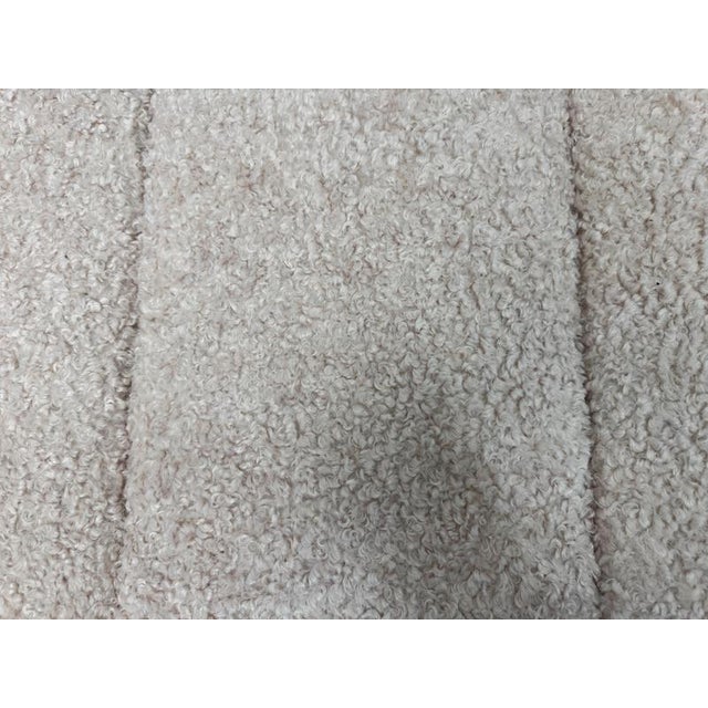 Large Bouclé Bench with Oak Legs, 1970s For Sale - Image 9 of 10