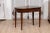 Italian Walnut 1890s Side Table with Oval Top, One Drawer and Cylindrical Legs For Sale - Image 4 of 12