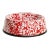 Crow Canyon Home Splatterware, Large Pet Bowl in Red & White For Sale