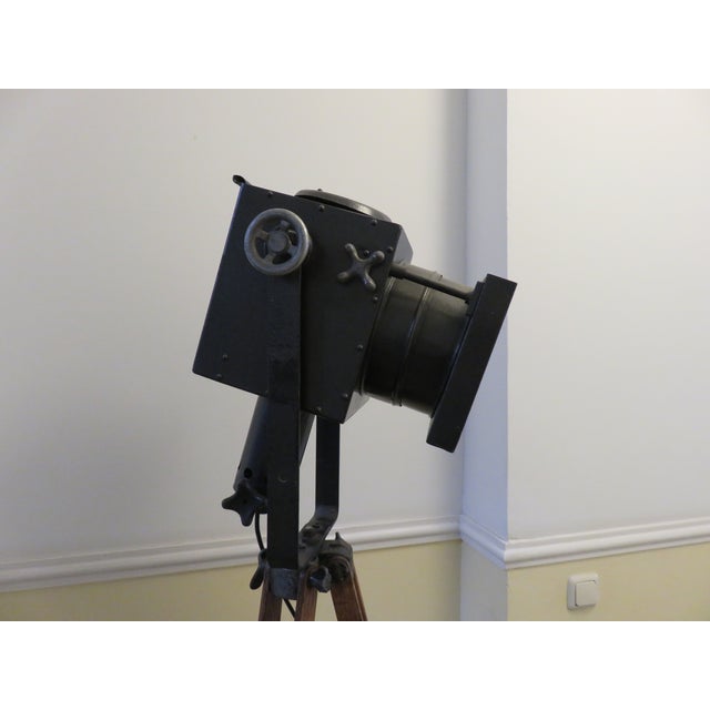 Stage Spotlight on Wooden Stand, 1930s For Sale - Image 3 of 18