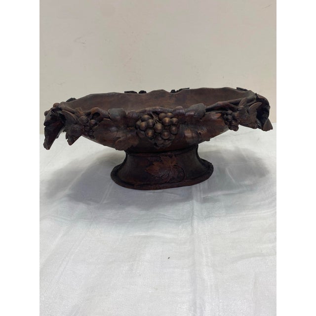 Rustic European 19th Century Hand Carved Walnut Wood Black Forest Decorative Centerpiece For Sale - Image 3 of 10