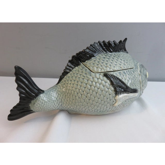 Mid-Century Modern Vintage Mid-Century Modern Neiman Marcus Portugal Porcelain Fish Soup Tureen For Sale - Image 3 of 7