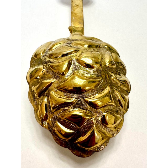 Metal Brass Pinecone Over the Door Wreath Hook For Sale - Image 7 of 9
