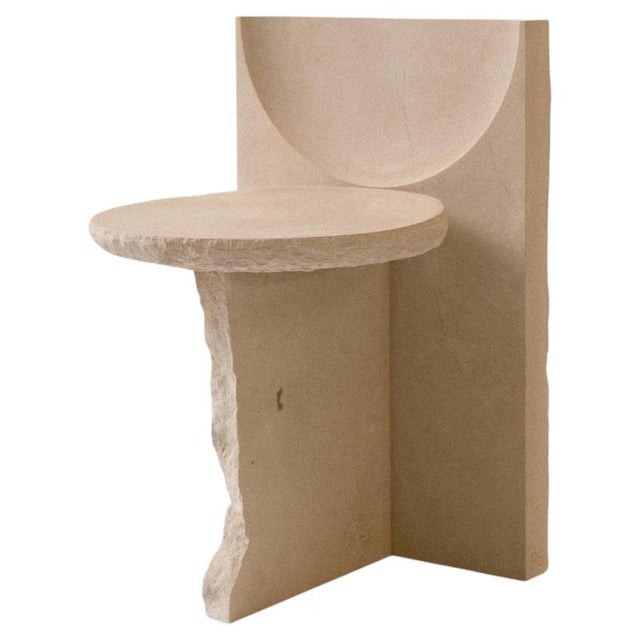 Vaga Chair in Moleanos Limestone by Rosana Sousa For Sale - Image 9 of 9