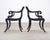 Set of Four Ralph Lauren Style Regency Caned Dining Armchairs For Sale - Image 9 of 18