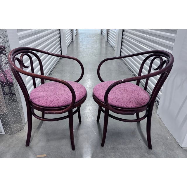 Pair of Bentwood Armchairs in the Style of Thonet For Sale - Image 9 of 14