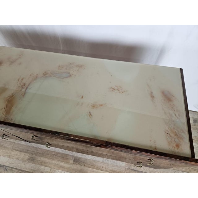 Mid-Century Chest of Drawers with Marbled Glass, Italy, 1950s For Sale - Image 10 of 18