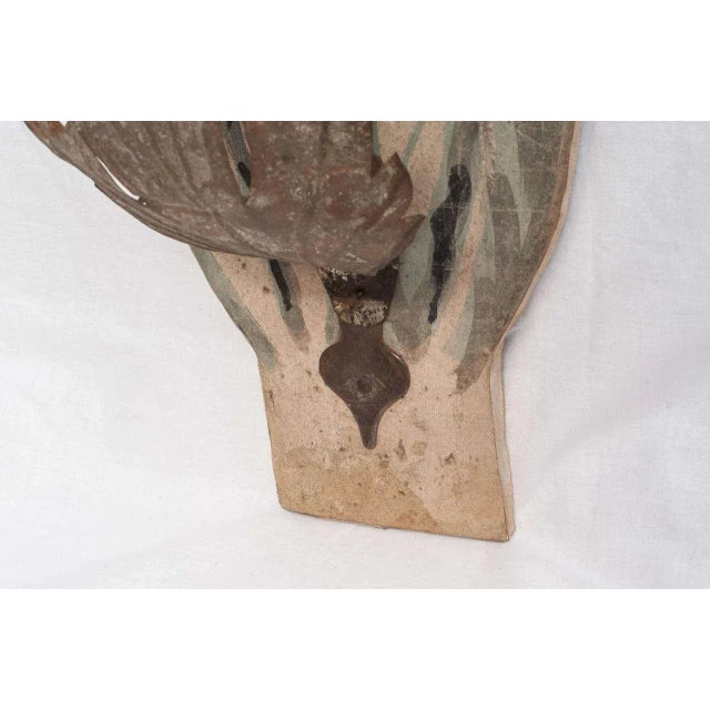 Wood 18th Century Painted Paper Wall-Mounted Candle Holder For Sale - Image 7 of 8