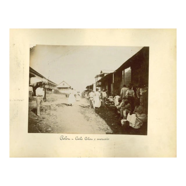 Unknown, Colon Bay and Colon Market, Vintage Photo, 1880s, Set of 2 For Sale