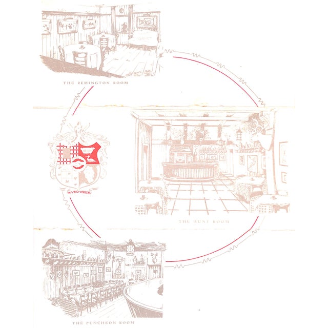 Dated: Wednesday, March 21, 1979 14 5/8" x 11 3/8" Tri-fold The Remington Room The Hunt Room The Puncheon Room The 21...