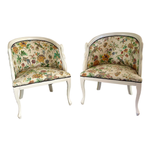 Vintage French Provincial Empire Swan Tub Chairs