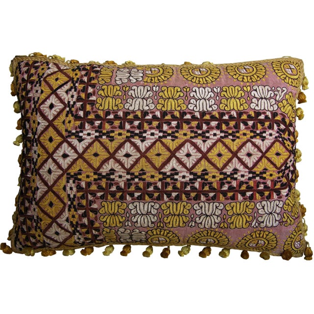 Circa 1850 Antique Uzbak Pillow For Sale - Image 9 of 9