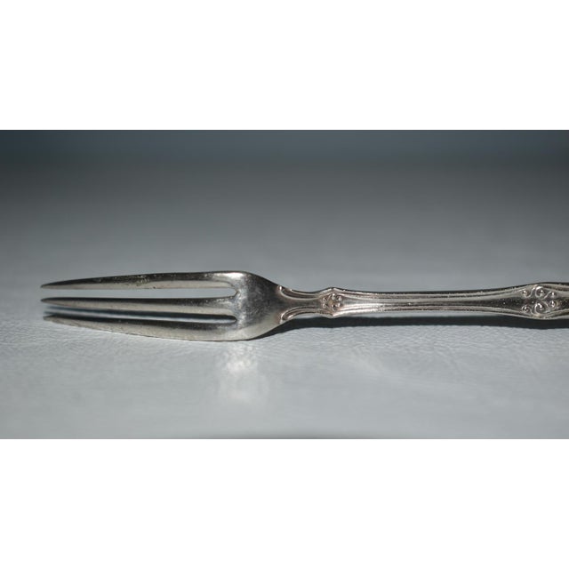 Vintage Petite Silver Plate Fork For Sale - Image 9 of 11