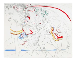 Salvador Dali, Diane de Poitiers, 1974, Hand-Signed Aquatint Etching