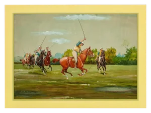 "1902 Polo Match" Original Watercolour & Gouache by Geo Harrington