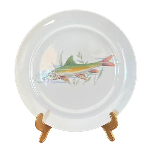 French Limoges Porcelain Fish Platter Set, 1930, Set of 6 For Sale - Image 4 of 8
